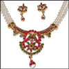 Two Layer Emeralds and Rubies Pearl Set (BJ-5) - Click here to View more details about this Product